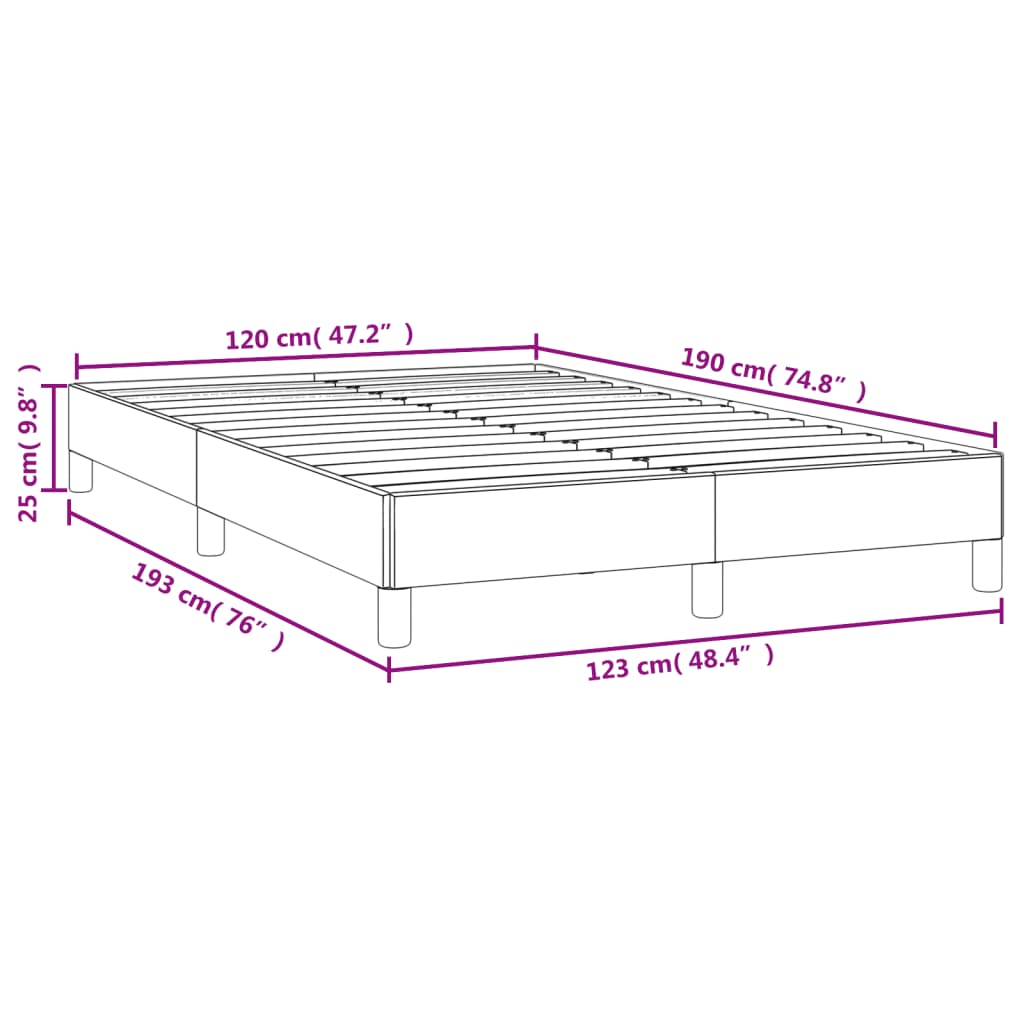 ágykeret matrac nélkül krém 120x190 cm szövet