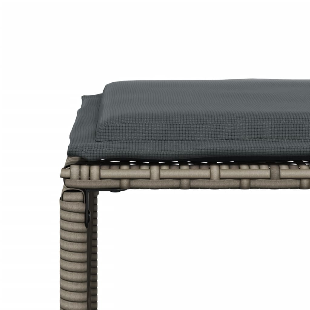 7 részes szürke polyrattan kerti étkezőgarnitúra párnával