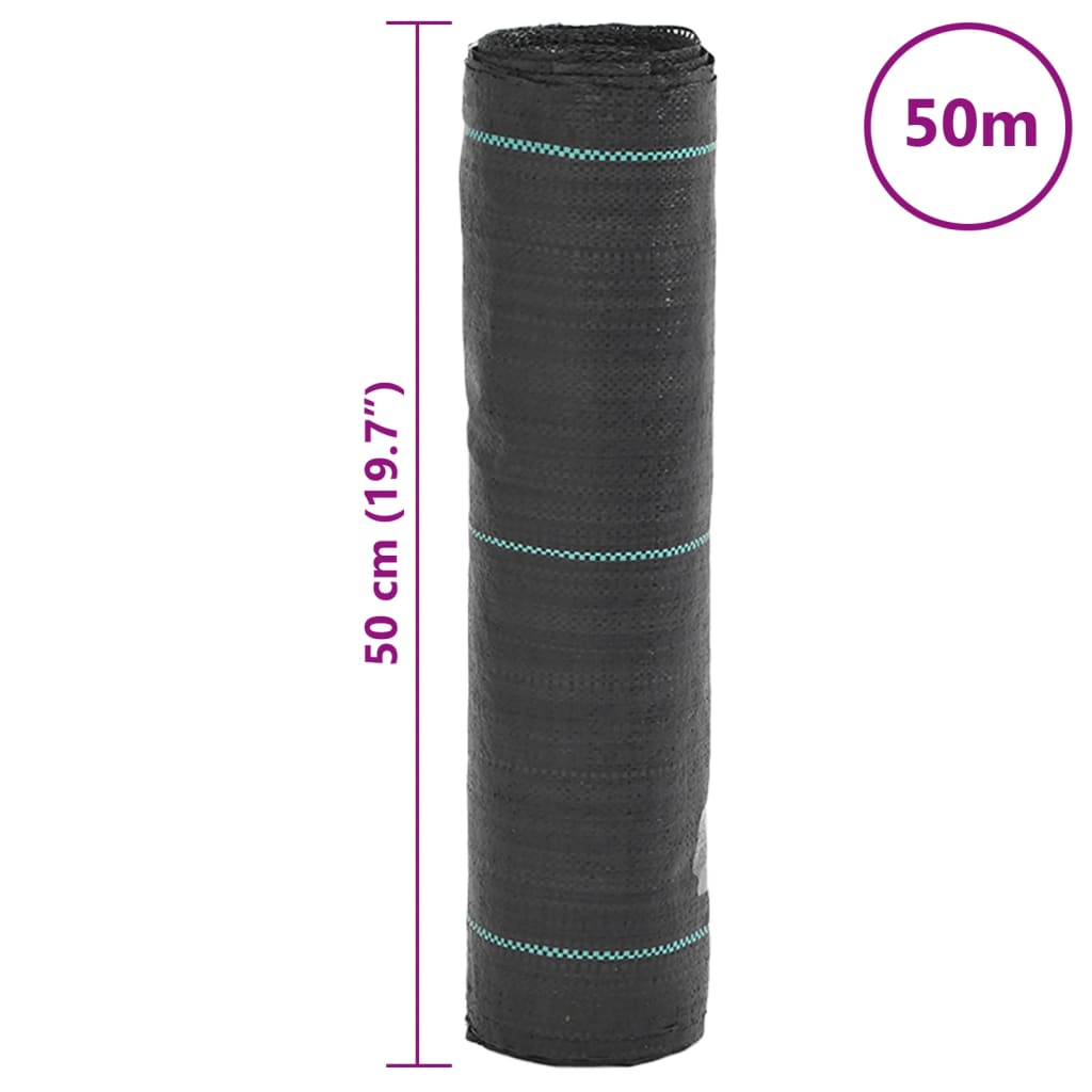 fekete PP talajtakaró membrán 0,5x50 m