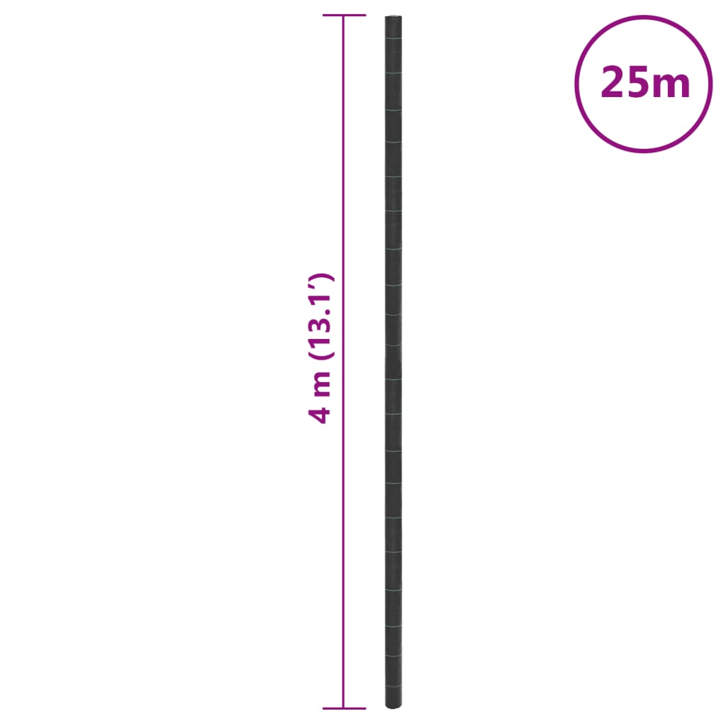 fekete PP talajtakaró membrán 4x25 m