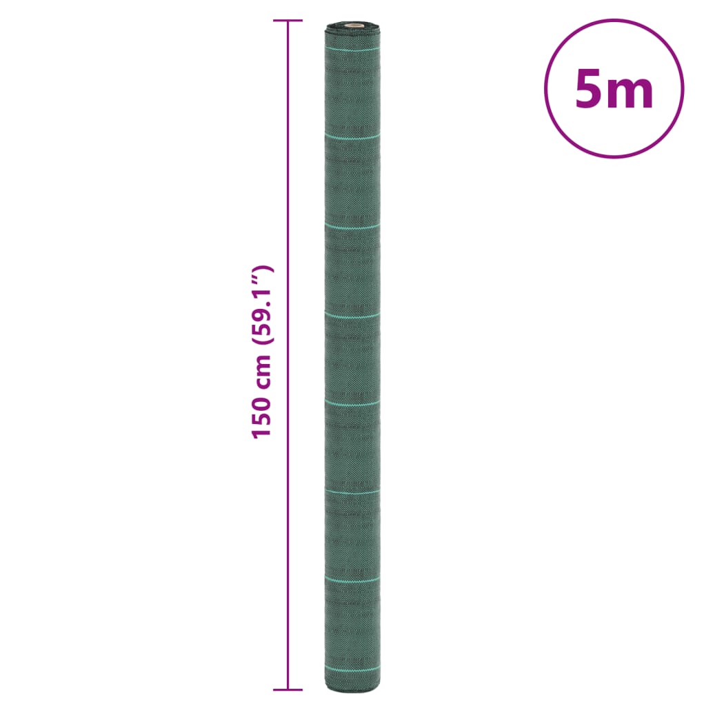 zöld PP talajtakaró membrán 1,5x5 m