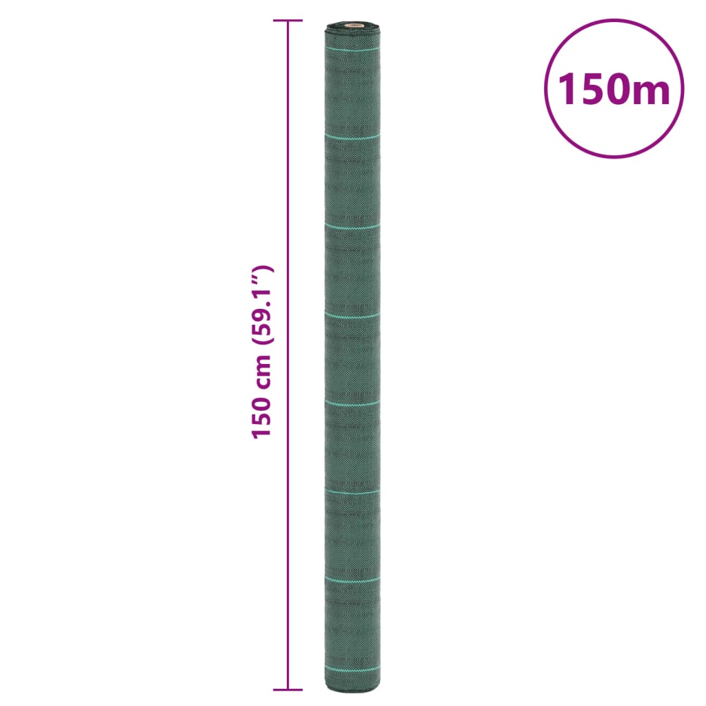 zöld PP talajtakaró membrán 1,5x150 m