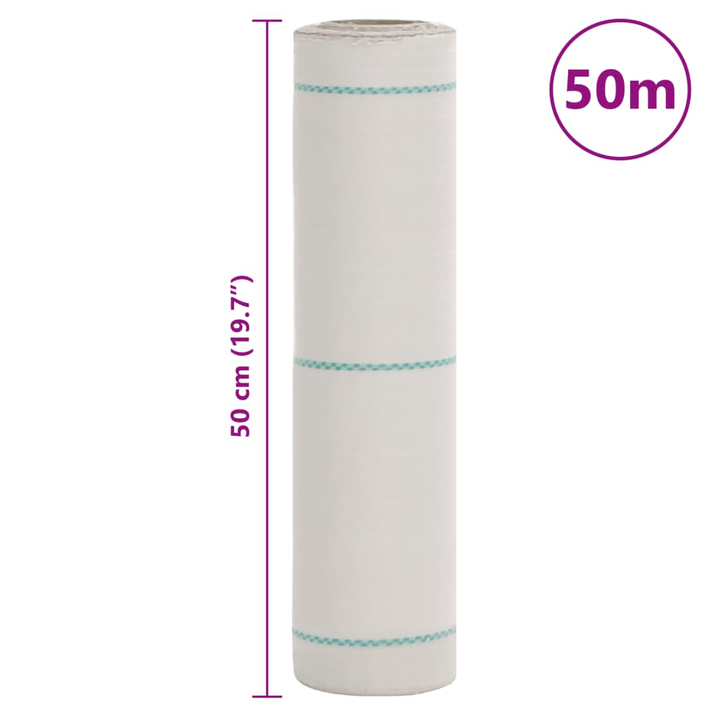 fehér PP talajtakaró membrán 0,5x50 m