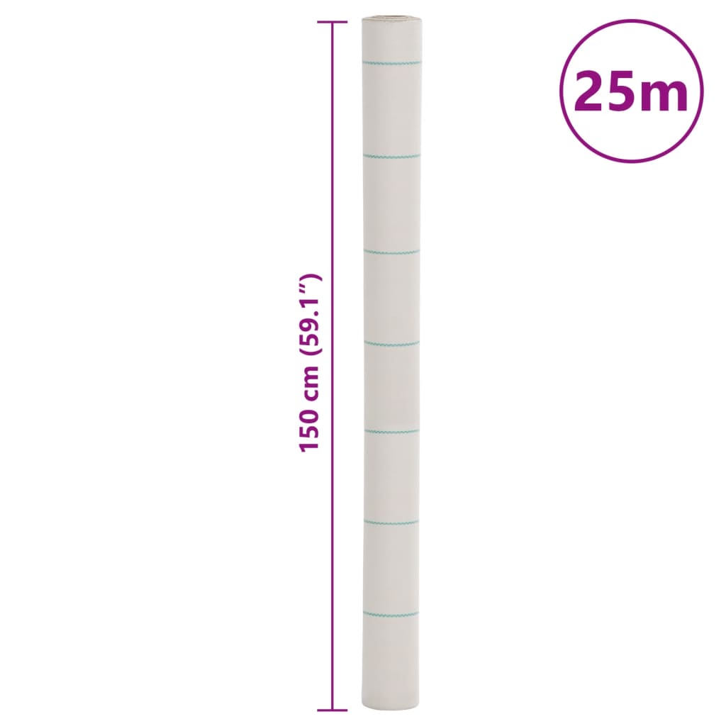 fehér PP talajtakaró membrán 1,5x25 m