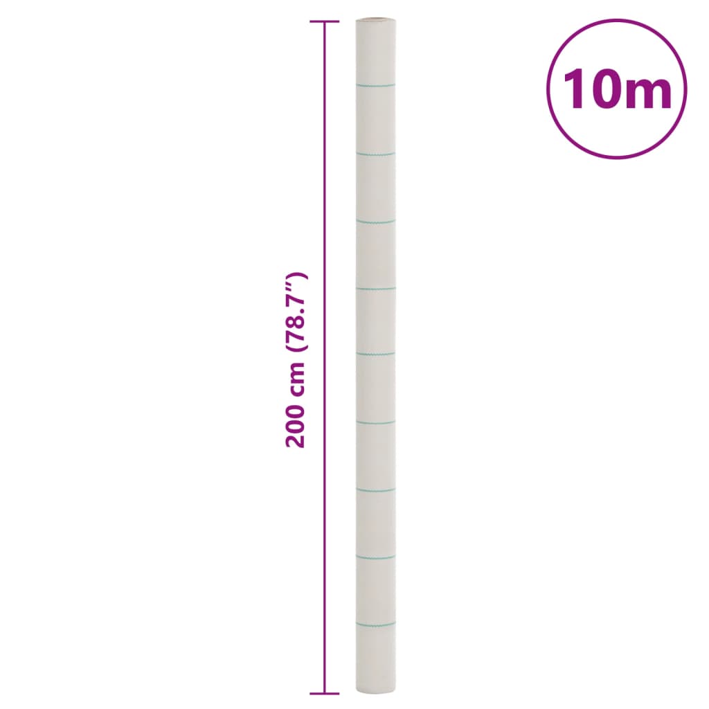 fehér PP talajtakaró membrán 2x10 m