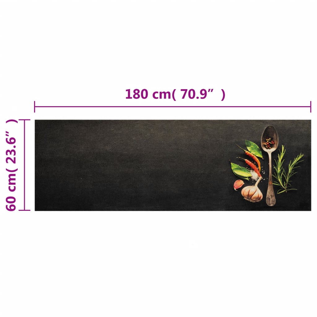 mosható fűszermintás bársony konyhaszőnyeg 60x180 cm