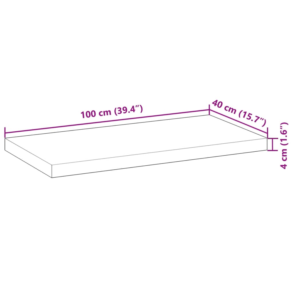 olajbevonatú tömör akácfa fürdőszobapult 100 x 40 x 4 cm