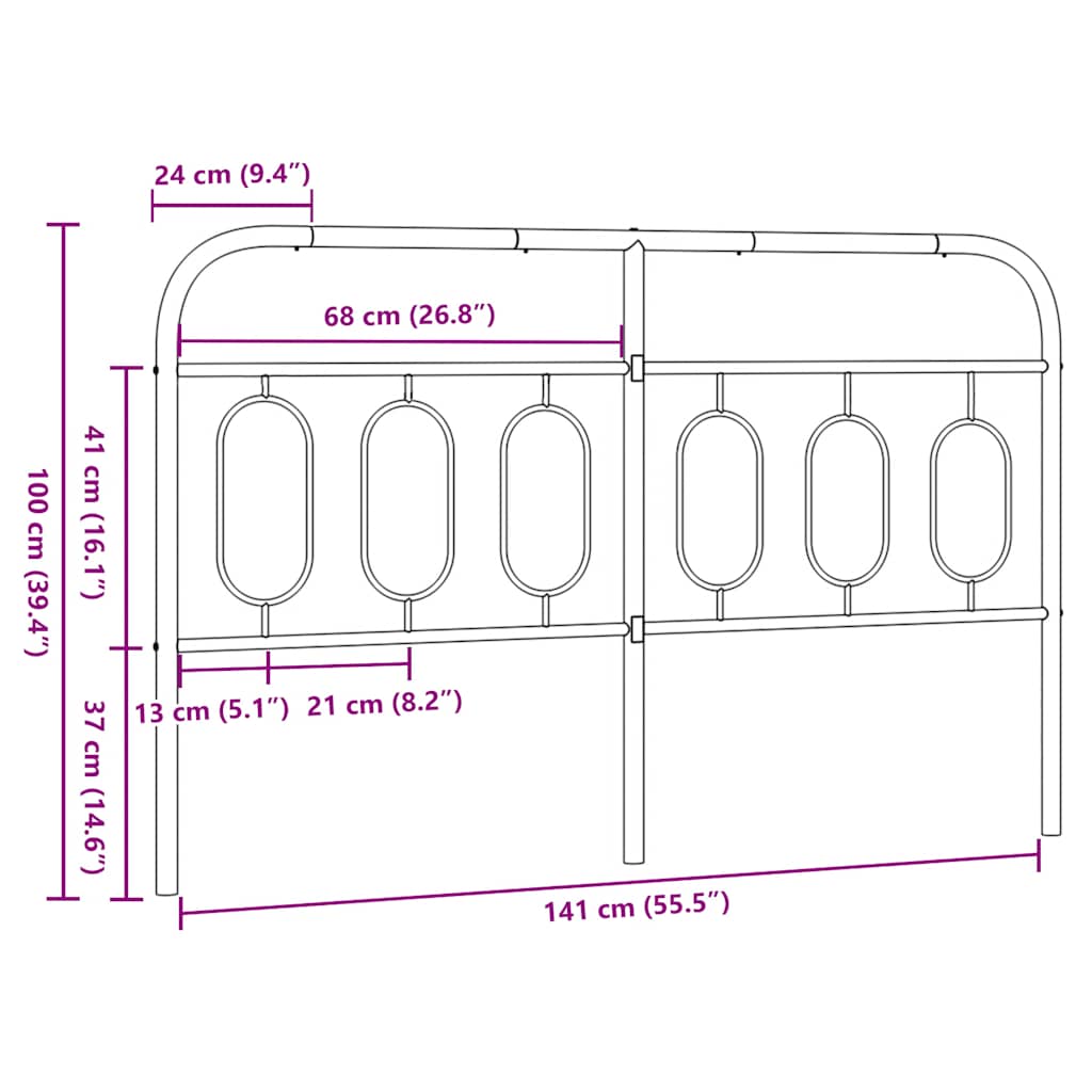 fehér fém csere fejtámla 140 cm