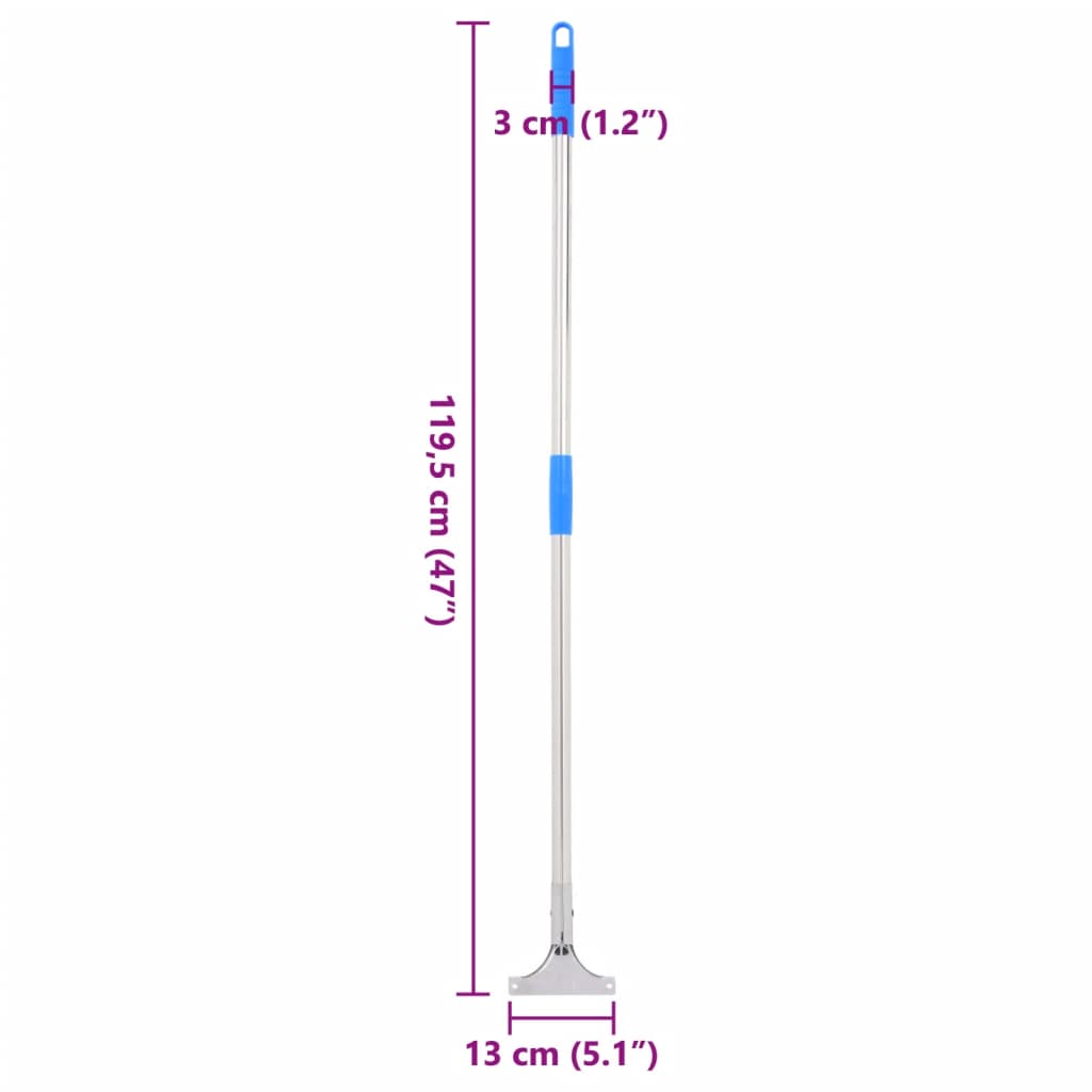 acél és műanyag felmosónyél 119,5 cm