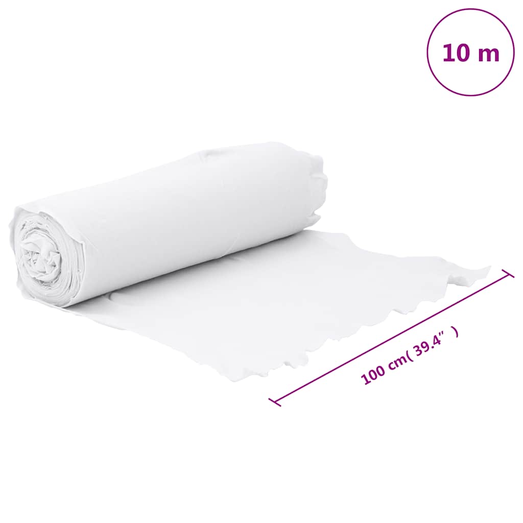 fehér poliészter szál geotextília talajtakaró 1 x 10 m
