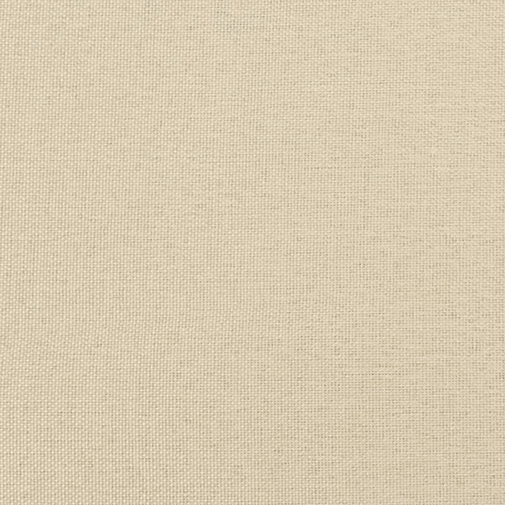 krémszínű szövet rugós ágy matraccal 80 x 200 cm