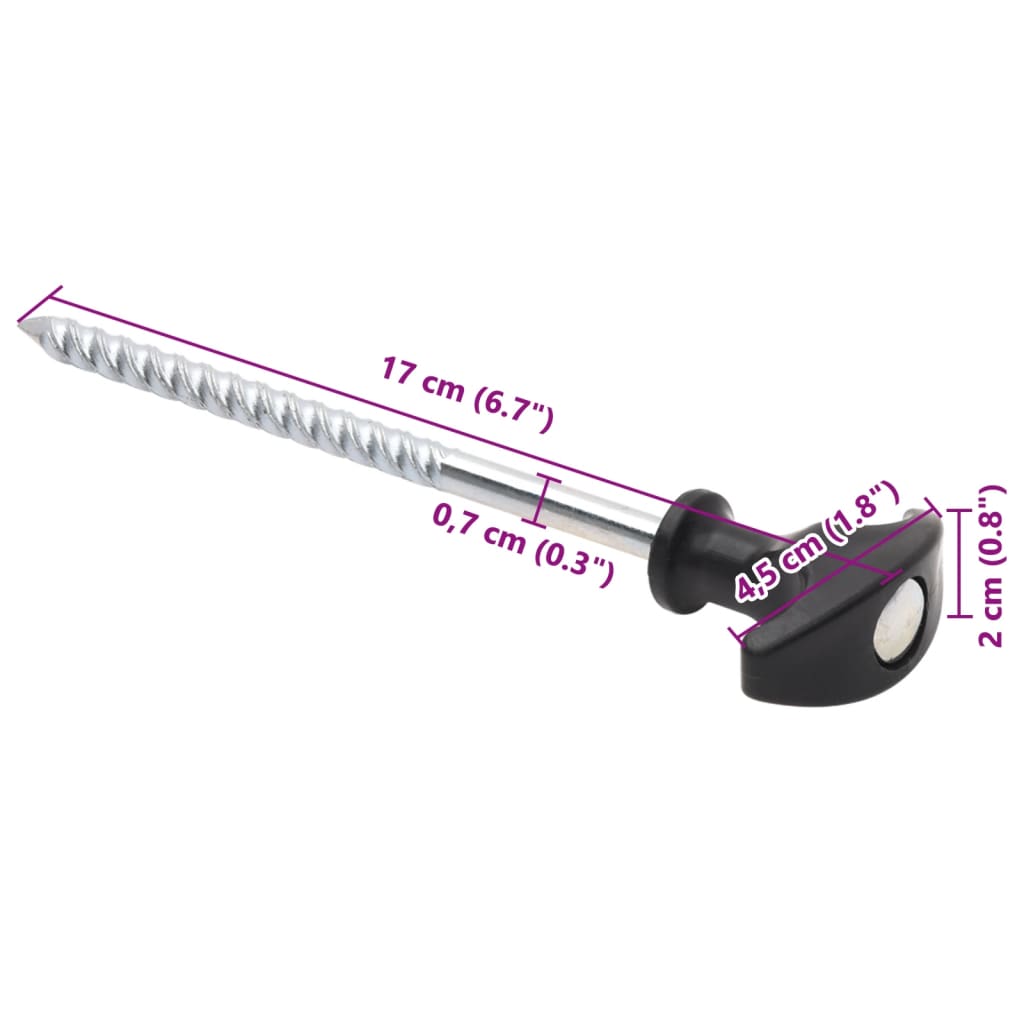 24 db horganyzott acél sátorszeg 17 cm Ø7 mm