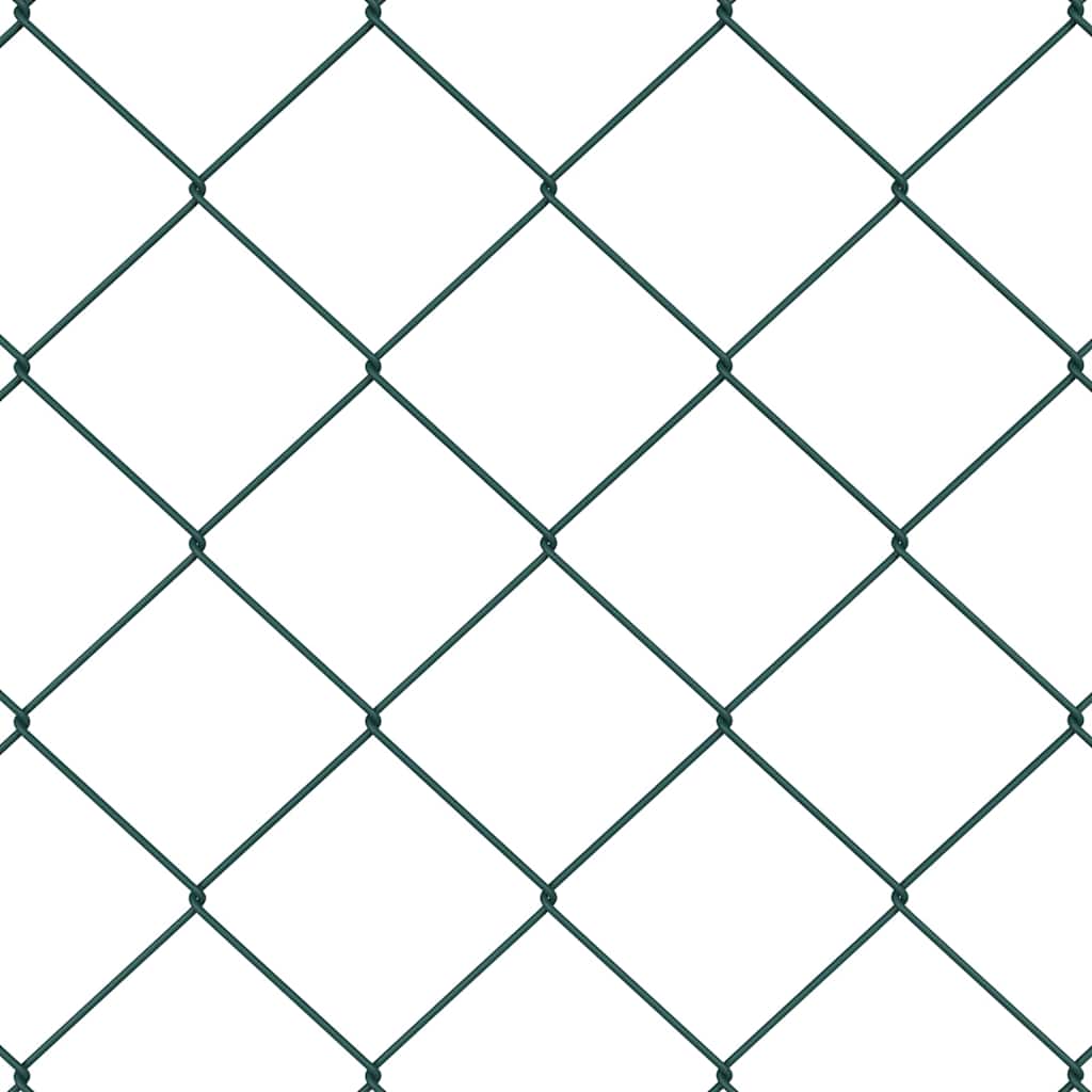 Kerítésoszlop Zöld 25 x 0,6 m (60 x 60 mm háló) Acél és PVC
