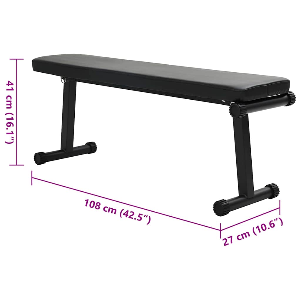 Súlypad Fekete 108 x 27 x 41 cm Porszórt acél