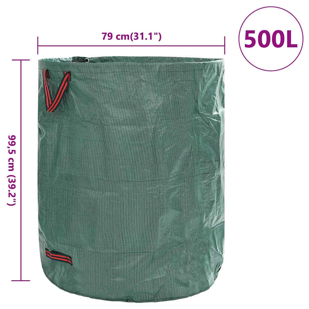 Kerti hulladéktáskák 4 pcs Zöld 79 x 79 x 99,5 cm Polipropilén