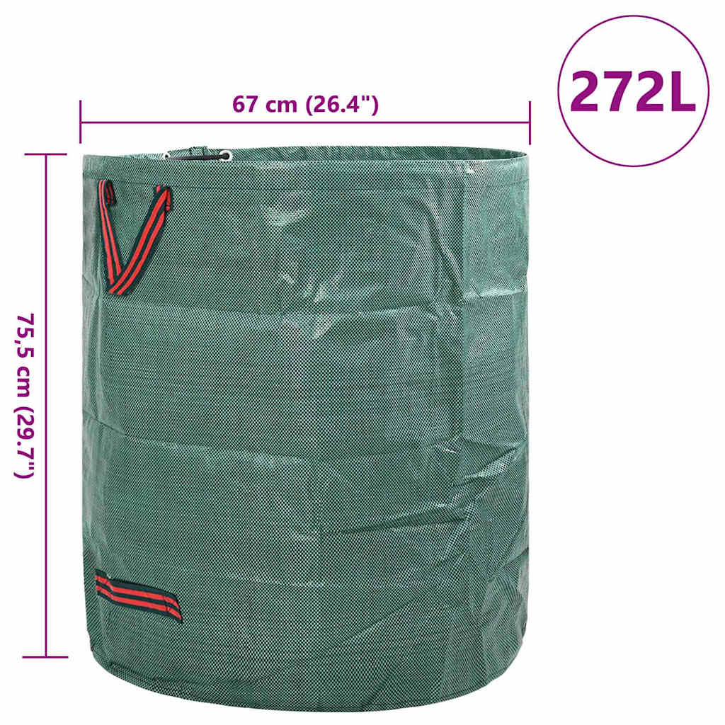 Kerti hulladéktáskák 12 pcs Zöld 67 x 67 x 75,5 cm Polipropilén