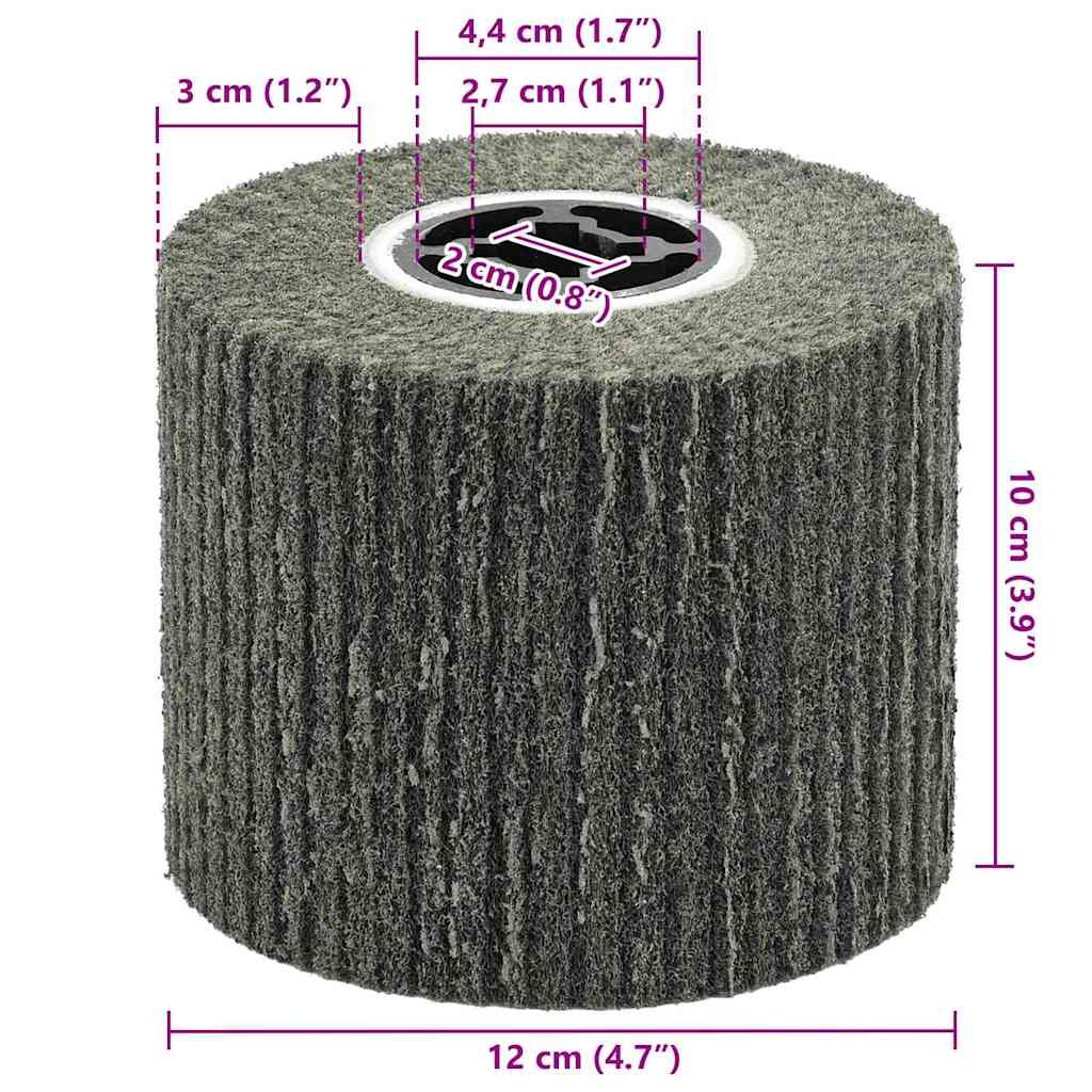 Csiszoló hengerek 3 pcs Fekete 12 x 12 x 10 cm Syntetikus rost