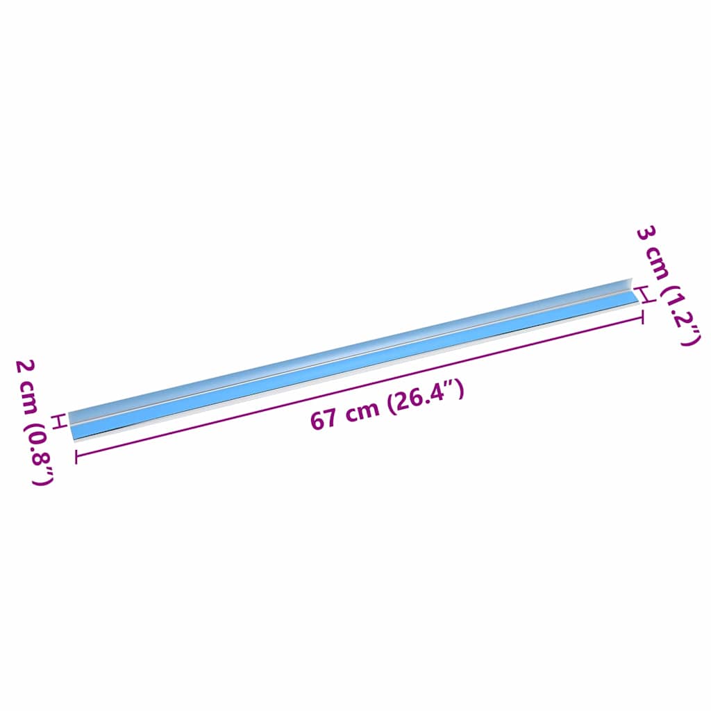 Lépcsőélvédők 10 pcs Ezüst 67 x 3 x 2 cm Alumínium