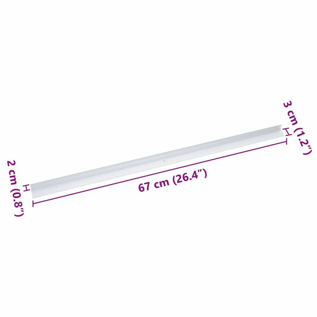 Lépcsőélvédők 30 pcs Ezüst 67 x 3 x 2 cm Alumínium