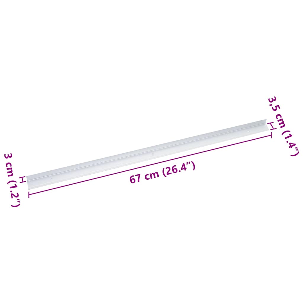 Lépcsőélvédők 10 pcs Ezüst 67 x 3.5 x 3 cm Alumínium
