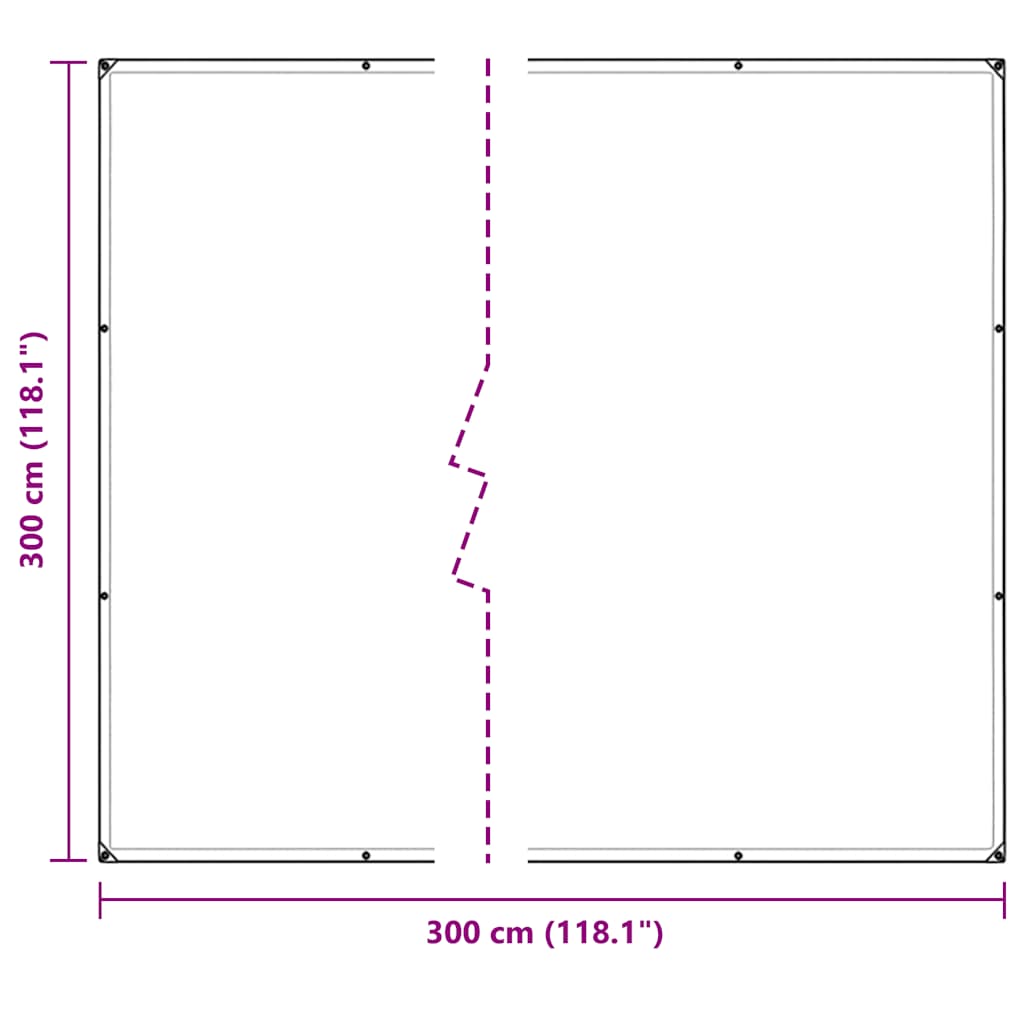 átlátszó PVC ponyva fűzőlyukakkal 3x3 m