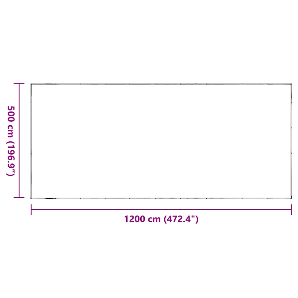 átlátszó ponyva lyukasztóval 5x12 m PVC