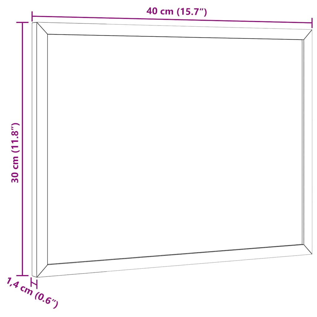 fekete krétatábla tömör fenyőfa kerettel 40x30 cm