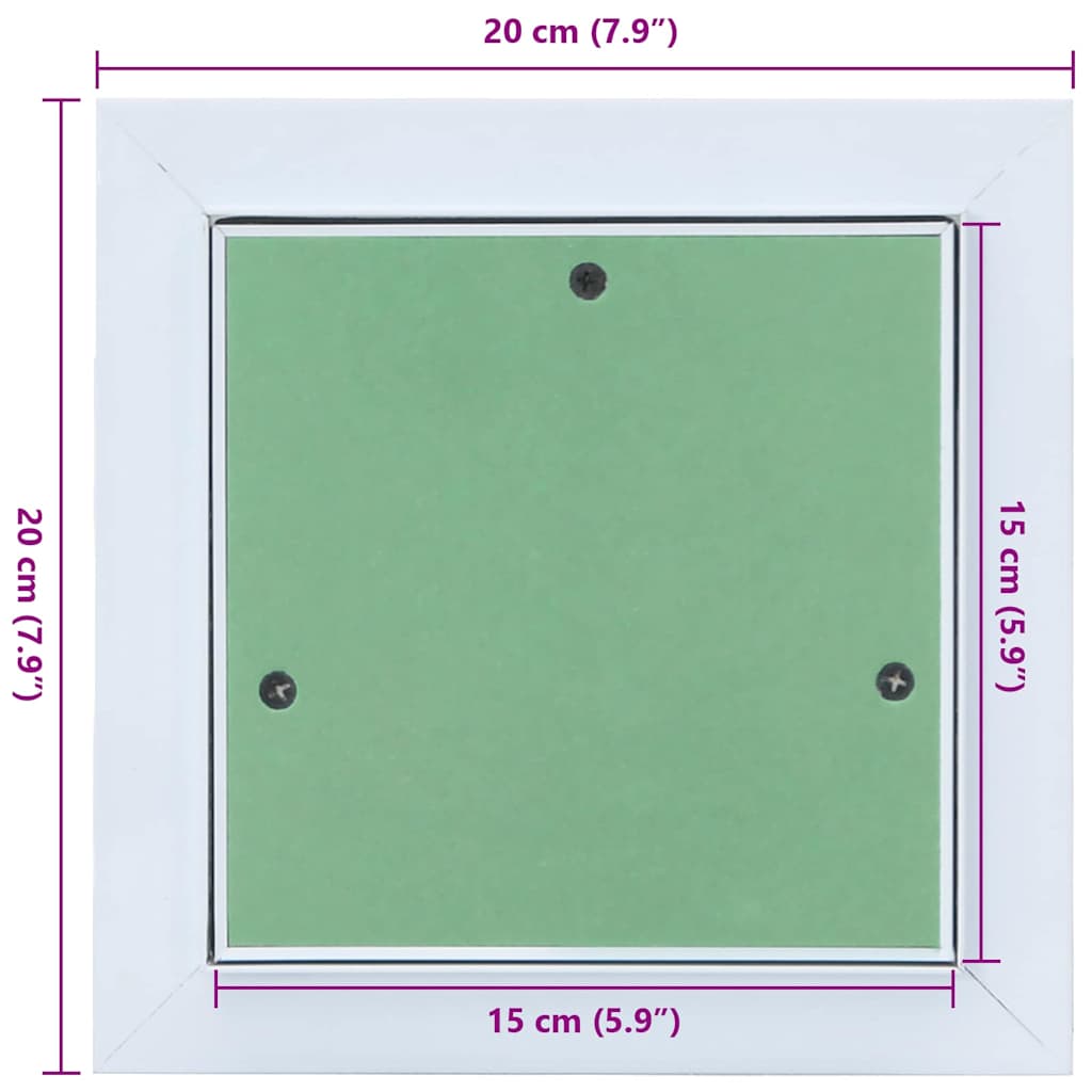 Hozzáférési panel Zöld és Ezüst 20 x 20 cm