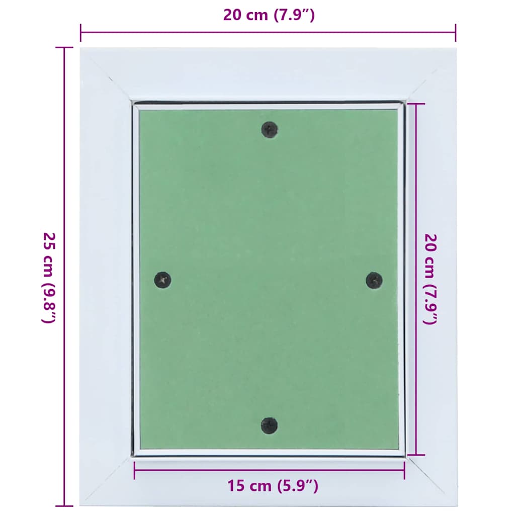 Hozzáférési panel Zöld és Ezüst 20 x 25 cm