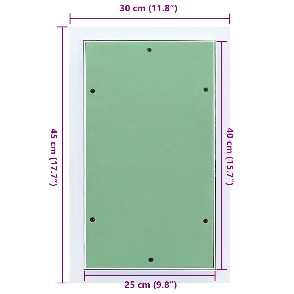 Hozzáférési panel Zöld és Ezüst 30 x 45 cm