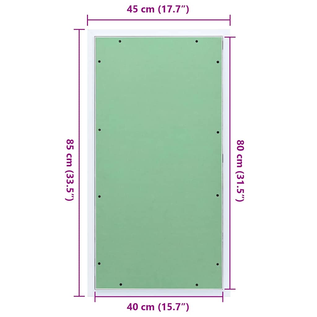 Hozzáférési panel Zöld és Ezüst 45 x 85 cm