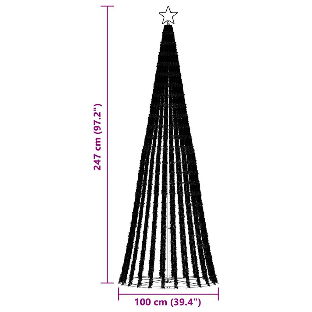 kék LED karácsonyfa 475 LED 247 cm