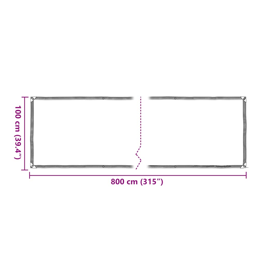 növénytakaró fülekkel 1x8 m polietilén