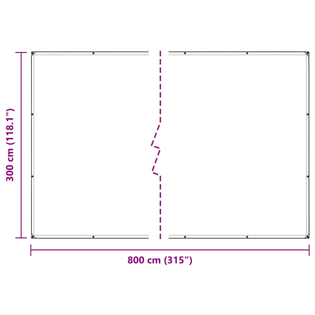 Növénytakaró fülekkel 3x8 m PVC
