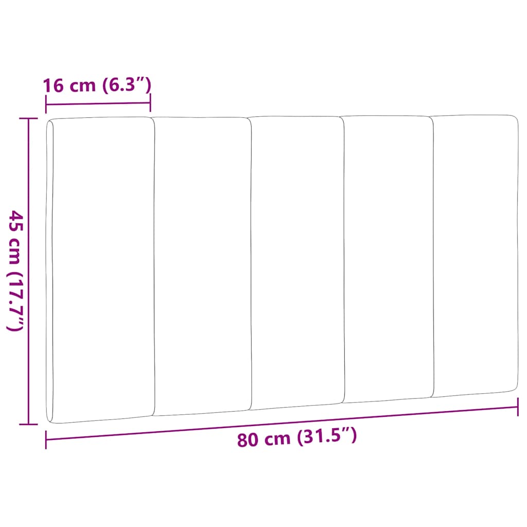 világosszürke szövet fejtámla párna Hanko 80 cm