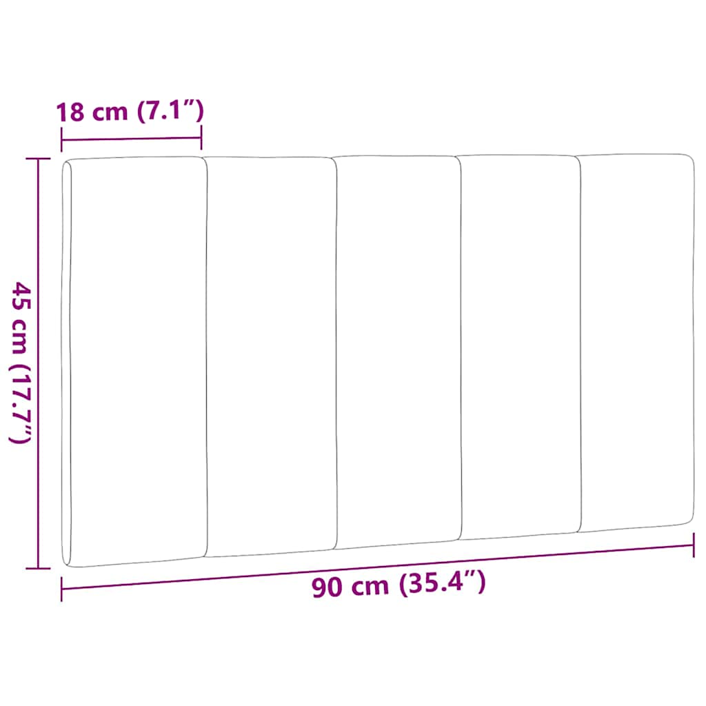 világosszürke szövet fejtámla párna Hanko 90 cm