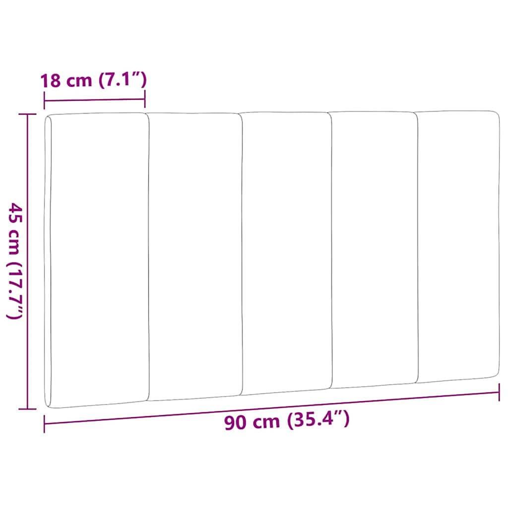 sötétszürke szövet fejtámla párna Hanko 90 cm