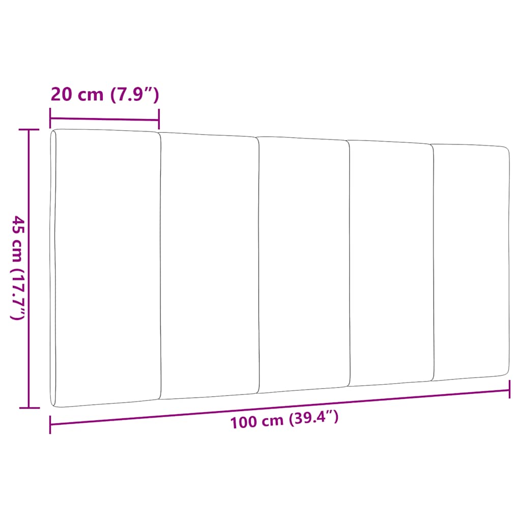 sötétbarna szövet fejtámla párna Hanko 100 cm