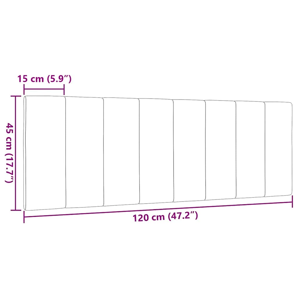 világosszürke szövet fejtámla párna Hanko 120 cm