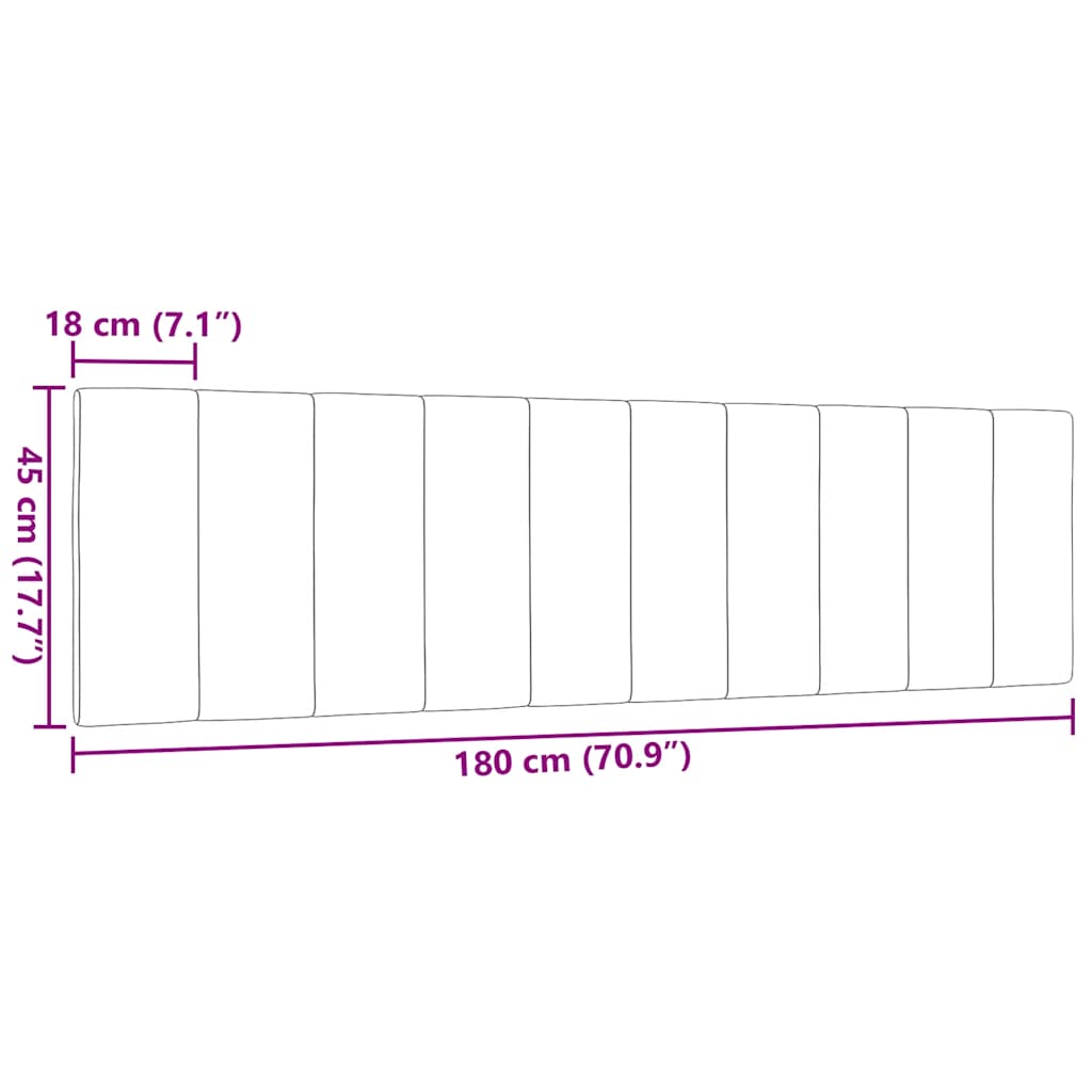 sötétbarna szövet fejtámla párna Hanko 180 cm