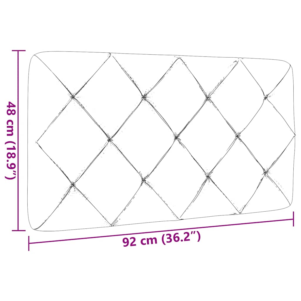 fekete szövet fejtámla párna 90 cm