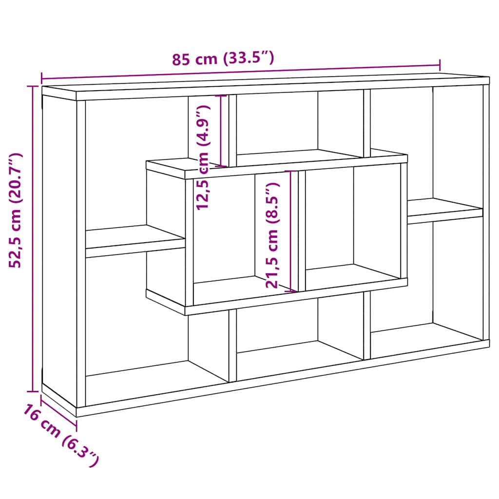 antik fa szerelt fa fali polc 85 x 16 x 52,5 cm