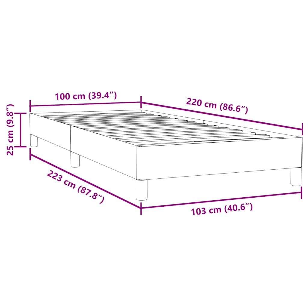 sötétzöld bársony rugós ágy matrac nélkül 100x220 cm