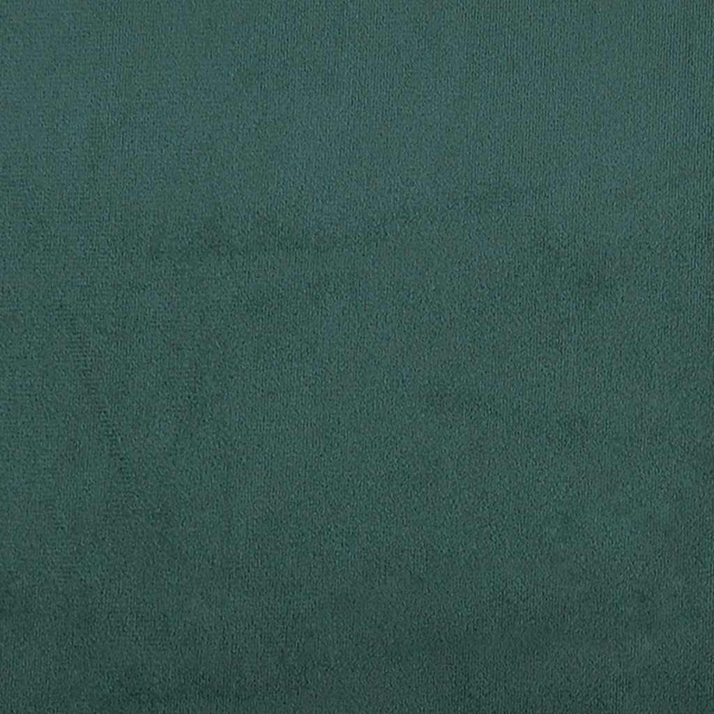 sötétzöld bársony rugós ágy matraccal 180x220 cm