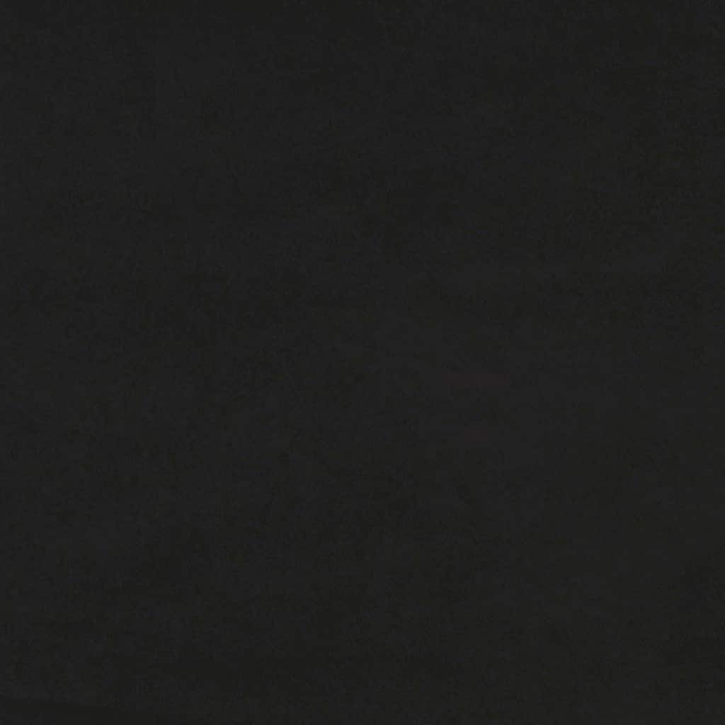 fekete bársony rugós ágy matraccal 80x220 cm