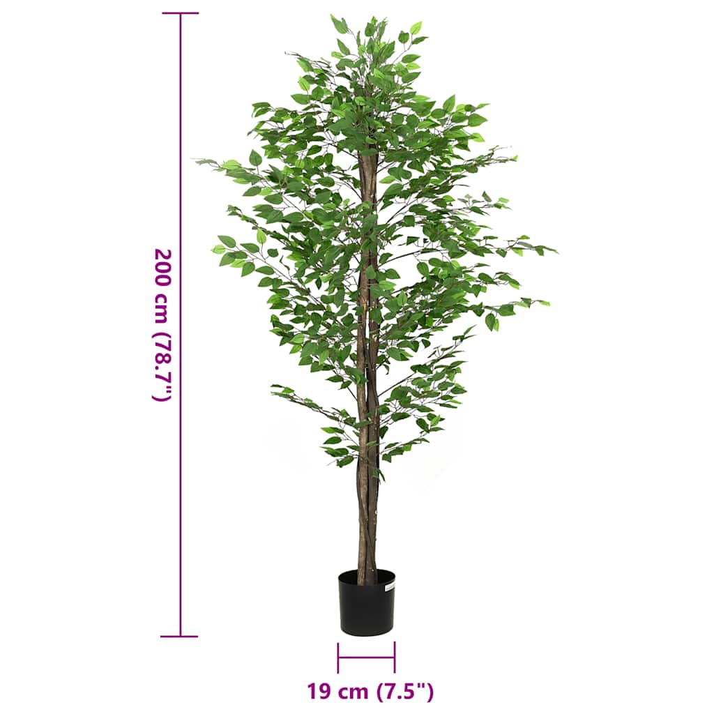 zöld mű fikusz fa 1260 levéllel 200 cm