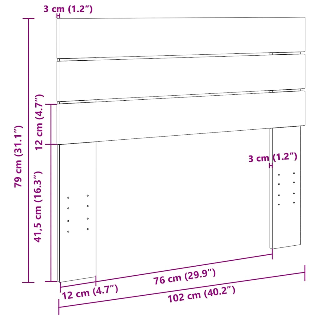 tömör tölgyfa fejtámla 100 cm