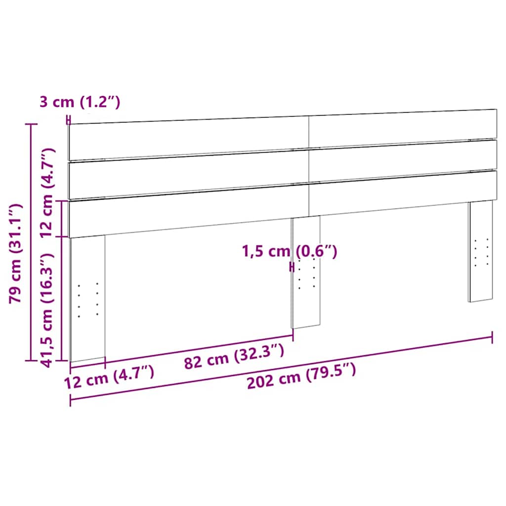 tömör tölgyfa fejtámla 200 cm