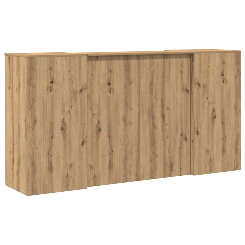 recepciós pult kézműves tölgy 200x50x103,5 cm szerelt fa