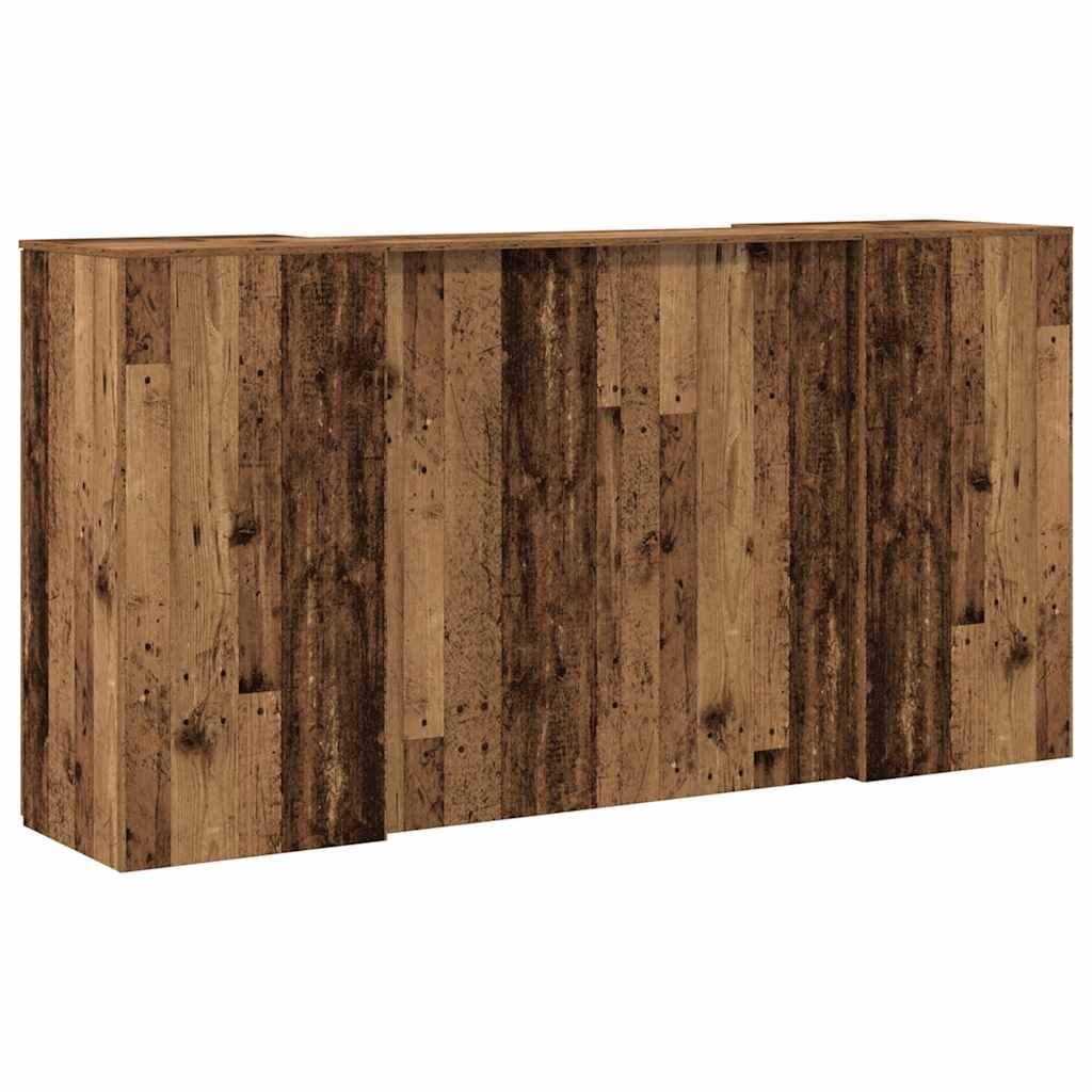 recepciós pult antik fa 200x50x103,5 cm szerelt fa